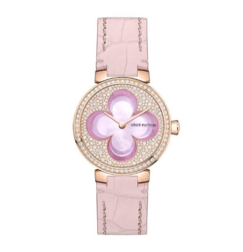 Louis Vuitton Pink Tambour Ladies Watch